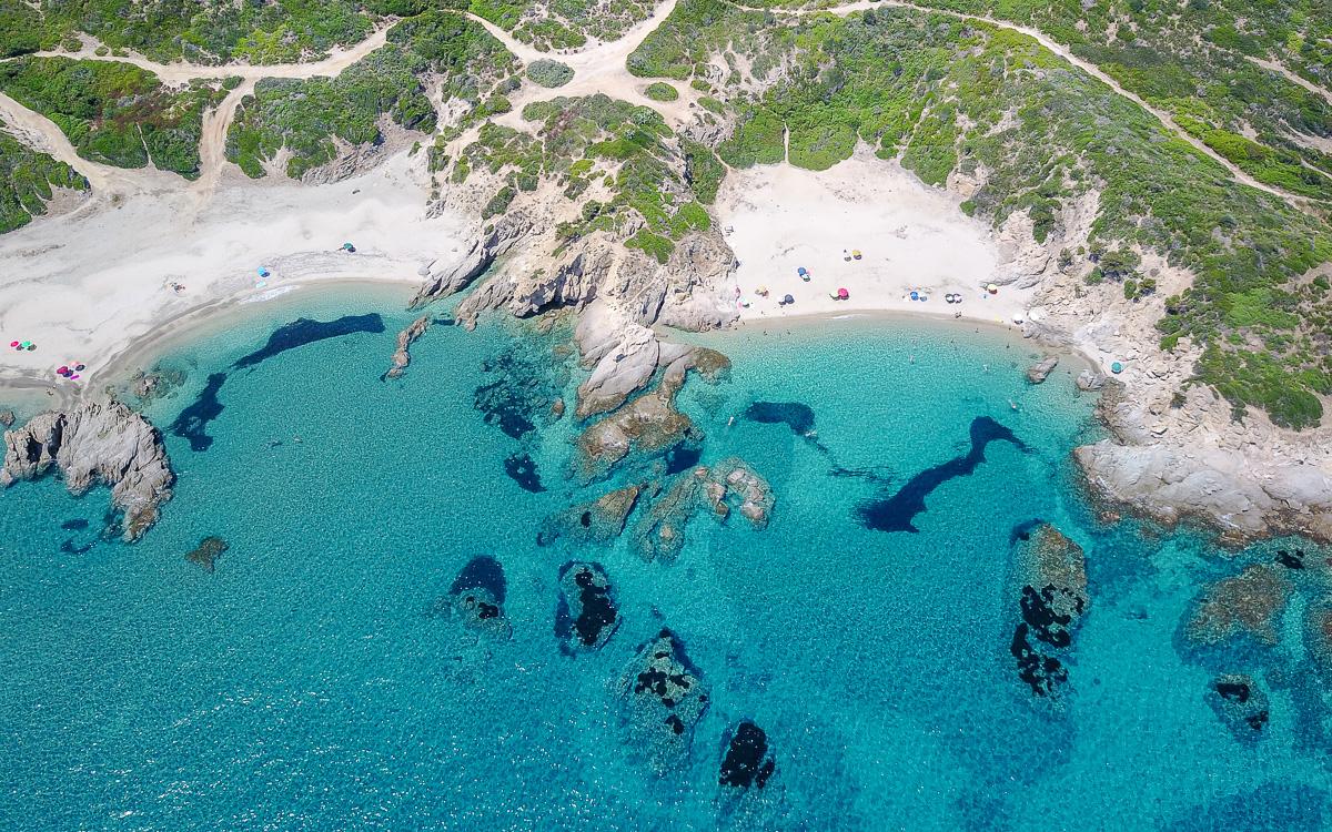 Capo Ferrato imagen aérea Cerdeña